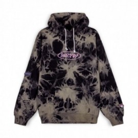 GRIMEY UFOLLOW BLEACHED HOODIE BLEACHED BLACK