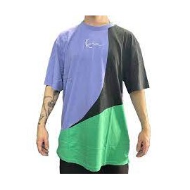 KARL KANI Woven Signeture Block Tee Purple